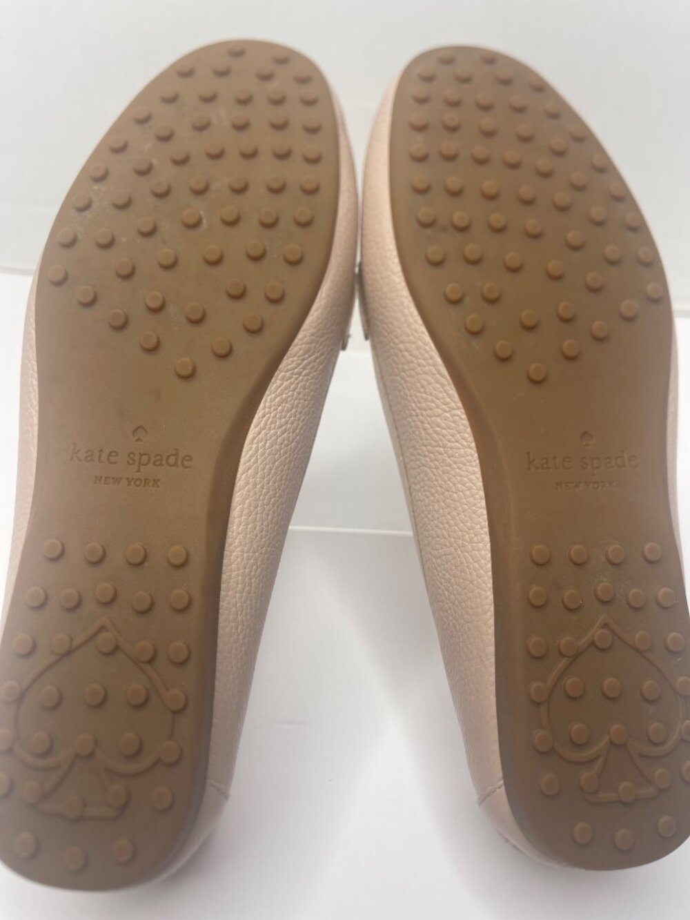 Kate Spade Cheshire Tie Pebbled Leather Loafer Moccasin Shoes Rose Size 8B Chic - Picture 6 of 9